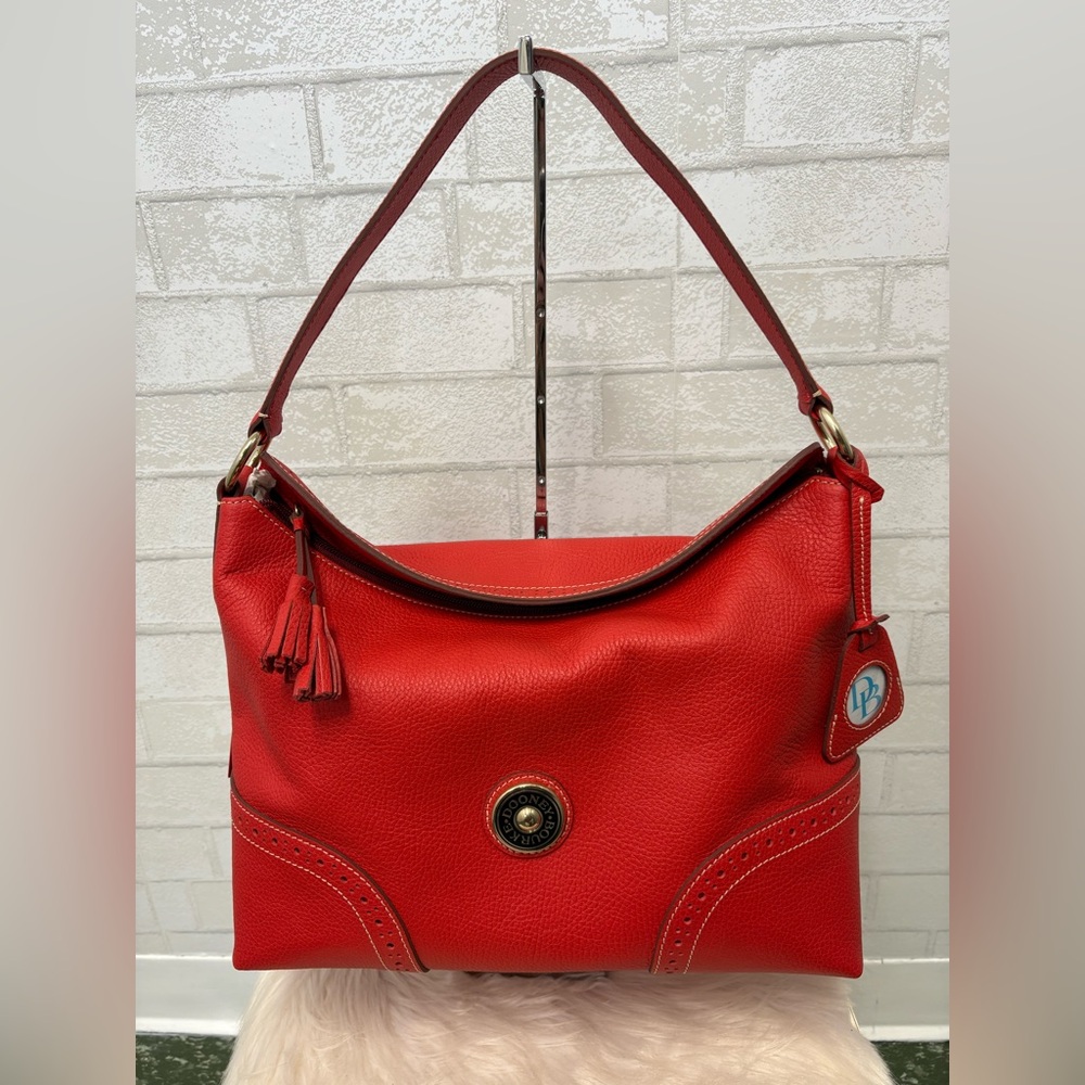 Dooney & Bourke Red Leather Slouch Hobo Shoulder Bag NWT